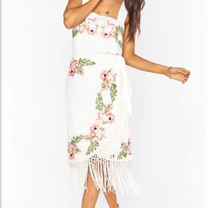 SHOW ME YOUR MUMU Anjolie Wrap Skirt ~ Bloom